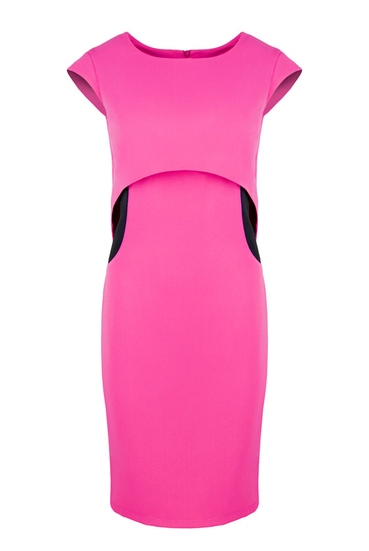Różowa sukienka wyszczuplająca z narzutką - LaKey Jenifer dostawa w 24h 2